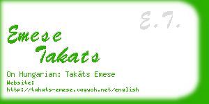 emese takats business card